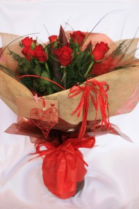 DOZEN RED ROSES,LUXURY AQUA PACKED £55.00 — at Emms Stems. 