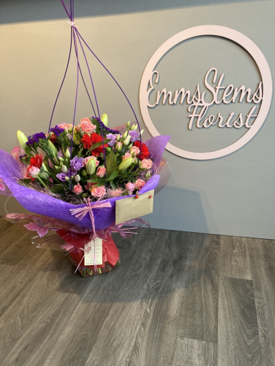 Vibrant Luxury Bouquet - Aqua Packed Bouquet including seasonal Flowers in Vibrant colours Vibrant Luxury Bouquet - Aqua Packed Bouquet including seasonal Flowers in Vibrant colours