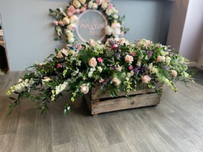 Seasonal Casket Spray in soft colours - Seasonal Casket Spray in soft muted colours.
Standard - 3ft
Medium- 4ft
Large - 5ft Seasonal Casket Spray in soft colours - Seasonal Casket Spray in soft muted colours.
Standard - 3ft
Medium- 4ft
Large - 5ft